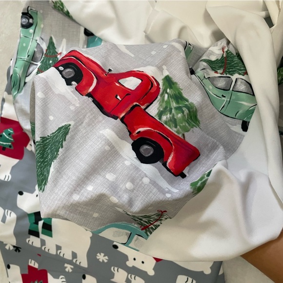 Bundle of Festive Polar Bear and Car Print Fabric 4 way stretch - Picture 4 of 8